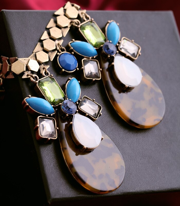 Vintage Jewelry 2016 Leopard Resin Stone Pendants Choker Necklace Maxi  Store