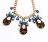 Vintage Jewelry 2016 Leopard Resin Stone Pendants Choker Necklace Maxi  Store