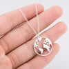 Vintage Origami World Map Necklace Women Geometric Necklace Round Necklace Circle Necklaces & Pendants Choker Jewelry