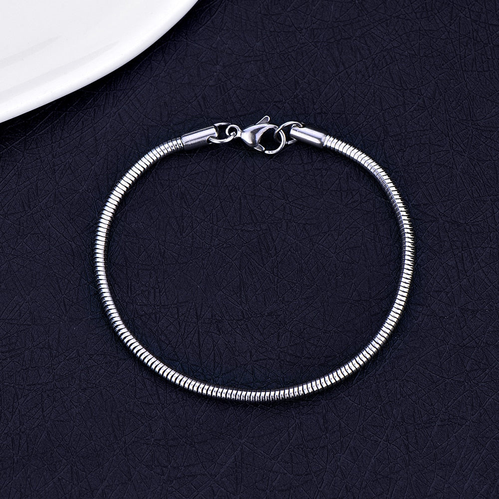 price 3MM 4MM 316L stainless steel snake chain bracelet  party jewelry for men and women drop shipping