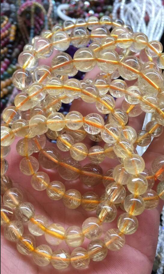 Wholesale prices 100% Natural Hair crystal Crystal Beads Bracelet 8-12mm