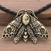 Wicca Moon Skull Death Moth Jewelry Witchcraft Butterfly Gothic Necklace Accessories For Women