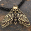 Wicca Moon Skull Death Moth Jewelry Witchcraft Butterfly Gothic Necklace Accessories For Women