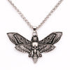 Wicca Moon Skull Death Moth Jewelry Witchcraft Butterfly Gothic Necklace Accessories For Women