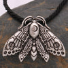 Wiccan Supplies Crescent Moon On Death Moth Jewelry Butterfly Insect Pendant Wicca Mens Jewlery Punk Necklace Dropship Suppliers