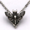 Wiccan Supplies Crescent Moon On Death Moth Jewelry Butterfly Insect Pendant Wicca Mens Jewlery Punk Necklace Dropship Suppliers