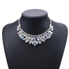 Wide Crystal Choker Necklace Statement Sexy Big Crystal Stone Collar Chokers Necklaces Women Modern short Pendant