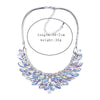 Wide Crystal Choker Necklace Statement Sexy Big Crystal Stone Collar Chokers Necklaces Women Modern short Pendant