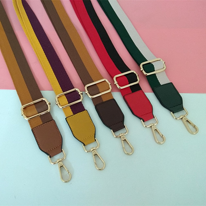 Wider and thicker bag replacement shoulder strap cross shoulder strap accessories shoulder strap color stripe belt