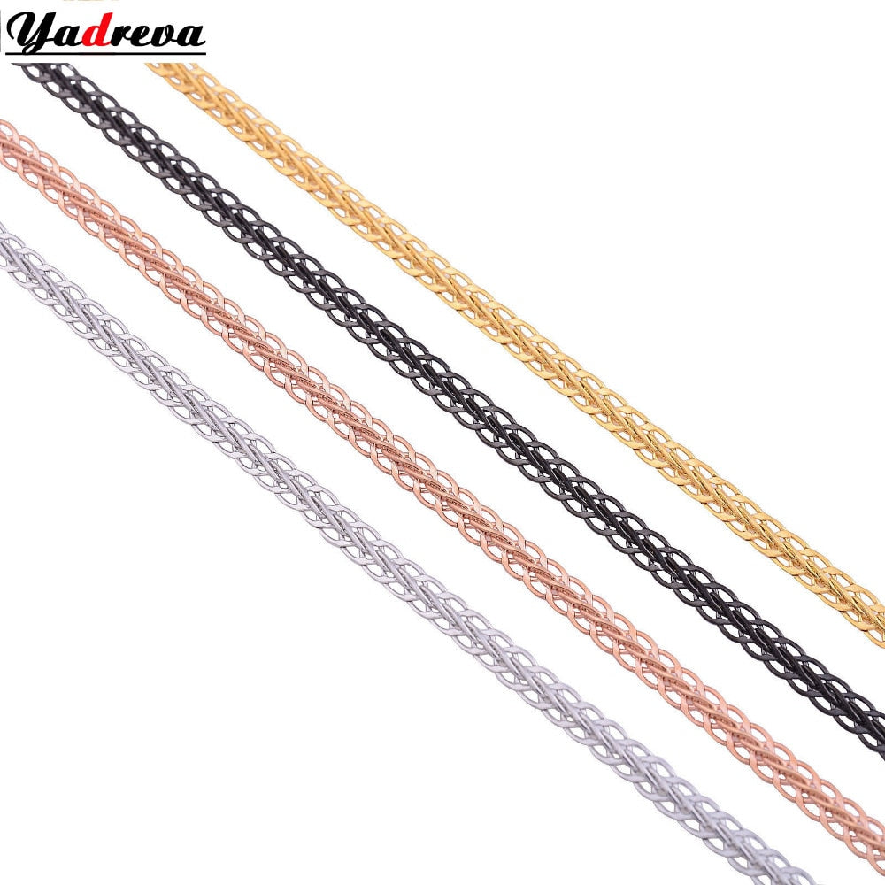 Width 3mm Stainless Steel Necklace Gold/Silver/Black/ Rose Gold Color Waterproof Chain Jewelry Various Lengt High Quality