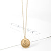 Wild&Free Gold Alloy Round Pendant Necklace for Women Simple Female Long Chain Coin Necklace Rose Flower Collier 2020 Wholesale