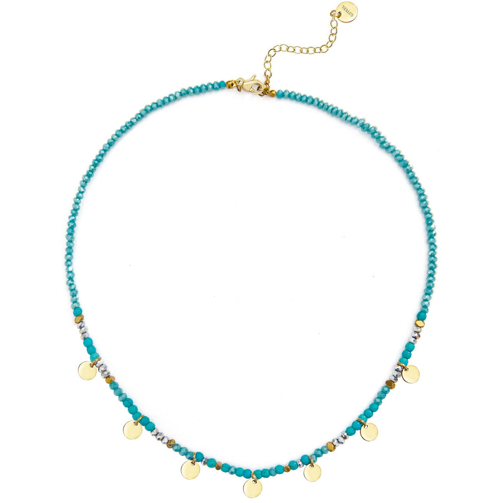 Wild & Free Stainless Steel Necklace Five Colors Beaded Necklace  Women Chain Necklace Round Trendy Bohemian Jewelry Women