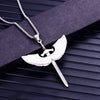 Wing Holy Sword Cross Pendant Necklace Men's Necklace Metal Retro Accessories Religious Amulet Party Jewelry