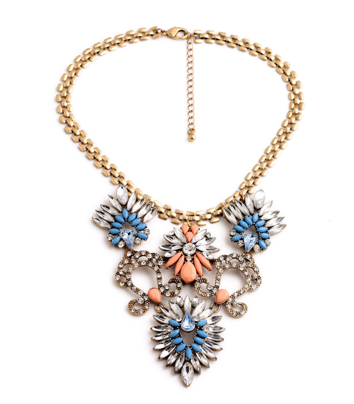 Limited New Necklaces Collares Fashion And Flower Crystal Choker Necklace Statement Jewelry Factory Wholesale