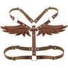 Wings Leather Harness Goth Punk Body Chain Women Garters Strap Bondage Halterneck Beach Collar Gothic Waist Shoulder Necklace