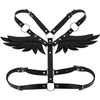 Wings Leather Harness Goth Punk Body Chain Women Garters Strap Bondage Halterneck Beach Collar Gothic Waist Shoulder Necklace