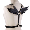 Wings Leather Harness Goth Punk Body Chain Women Garters Strap Bondage Halterneck Beach Collar Gothic Waist Shoulder Necklace