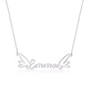 Wings Name Necklace Personalized Gold Nameplate in Stainless Steel  Nameplate Choker For Women Girl Birthday Gift simple elegant