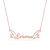 Wings Name Necklace Personalized Gold Nameplate in Stainless Steel  Nameplate Choker For Women Girl Birthday Gift simple elegant