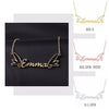 Wings Name Necklace Personalized Gold Nameplate in Stainless Steel  Nameplate Choker For Women Girl Birthday Gift simple elegant