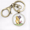 Winnie the Pooh Necklaces & Pendants Winnie The Pooh and Piglet Jewelry Handmade glass dome pendant