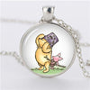 Winnie the Pooh Necklaces & Pendants Winnie The Pooh and Piglet Jewelry Handmade glass dome pendant