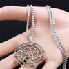 Witchcraft 12 Constellations Pentagram Astrology Stainless Steel Chain Necklaces Silver Color Necklaces Jewelry bijoux N1194S03