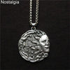Witchcraft Sun Moon Star Wicca Pagan Spiritual Jewelry Vintage Necklace Women Men Ouija Witch Pendant  2021