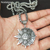Witchcraft Sun Moon Star Wicca Pagan Spiritual Jewelry Vintage Necklace Women Men Ouija Witch Pendant  2021