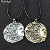 Witchcraft Sun Moon Star Wicca Pagan Spiritual Jewelry Vintage Necklace Women Men Ouija Witch Pendant  2021