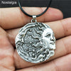 Witchcraft Sun Moon Star Wicca Pagan Spiritual Jewelry Vintage Necklace Women Men Ouija Witch Pendant  2021