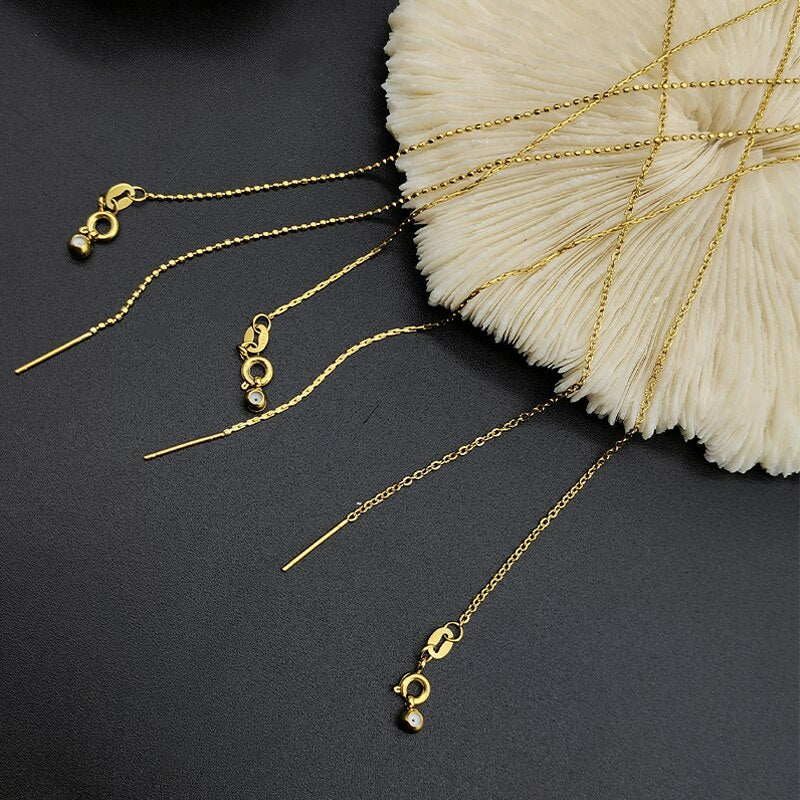 Wole2Pcs Magical Necklace Chain 45cm Long Exquisite Stainless Steel Adjustable Link Chain For Making Necklace Jewelry 2021