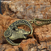Wolf Amulet Moon Star Wicca Witchcraft Pagan Jewelry Slavic Kolovrat Pendant Necklace Talisman