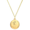 Woman Coin Necklace Golden Color Ten Cents Coin Sea Spirit Ngoreru Elizabeth Isle Of Women Statement Necklace Collier Gift