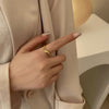 Woman Rings Twining Gold Colour Ring For Girls  Korean  Quality Jewelry Trend Accessories GaaBou