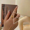 Woman Rings Twining Gold Colour Ring For Girls  Korean  Quality Jewelry Trend Accessories GaaBou
