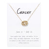 Women 12 Constellations Necklace Pendant Cancer Leo Virgo Libra Scorpio Capricorn Birthday Gifts With White Card Necklaces