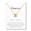 Women 12 Constellations Necklace Pendant Cancer Leo Virgo Libra Scorpio Capricorn Birthday Gifts With White Card Necklaces