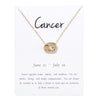 Women 12 Constellations Necklace Pendant Cancer Leo Virgo Libra Scorpio Capricorn Birthday Gifts With White Card Necklaces