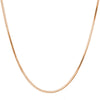 Women 2020 Rose gold color Trendy Jewelry Accessories Korean Style 2mm Round Snake Chain Necklace Fine Jewelry