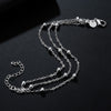 Women 925 Stamp Silver Color Bead Chain Bracelets Charms Bangles Party Engagement Retro Jewelry Gift GaaBou Christmas
