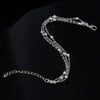 Women 925 Stamp Silver Color Bead Chain Bracelets Charms Bangles Party Engagement Retro Jewelry Gift GaaBou Christmas