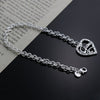 Women 925 Stamp Silver Color Heart Pendant Chain Bracelets Wedding Engagement Charm Party Jewelry Christmas