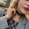 Women Black Punk Choker Collar Necklace Pu Leather Goth Belt Choker Necklace Pendientes Party Club Sexy Gothic Femme Jewelry