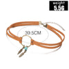 Women Bohemian Choker Boho Feather Bead Pendant Brown Leather Chain Necklace Lady Jewelry Party Gift