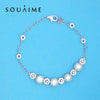Women Bracelet Natural Pearl White 925 Sterling Fashion Jewelry Women's Fine Jewelry Christmas Gift