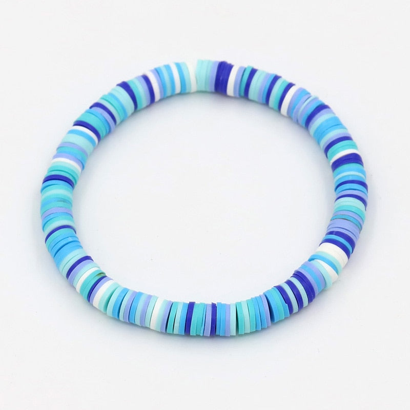 Women Bracelets  Combination Color Polymer Clay Wrist Jewelry Boho Bracelet Gift for  Friend Couple Bracelet