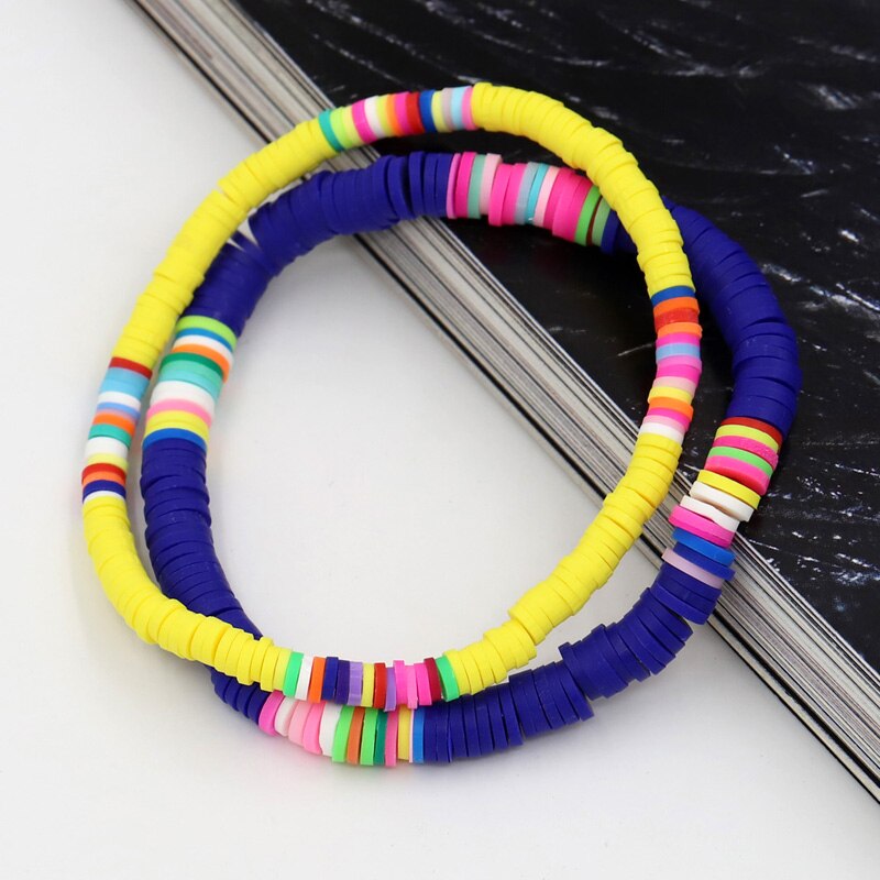 Women Bracelets  Combination Color Polymer Clay Wrist Jewelry Boho Bracelet Gift for  Friend Couple Bracelet