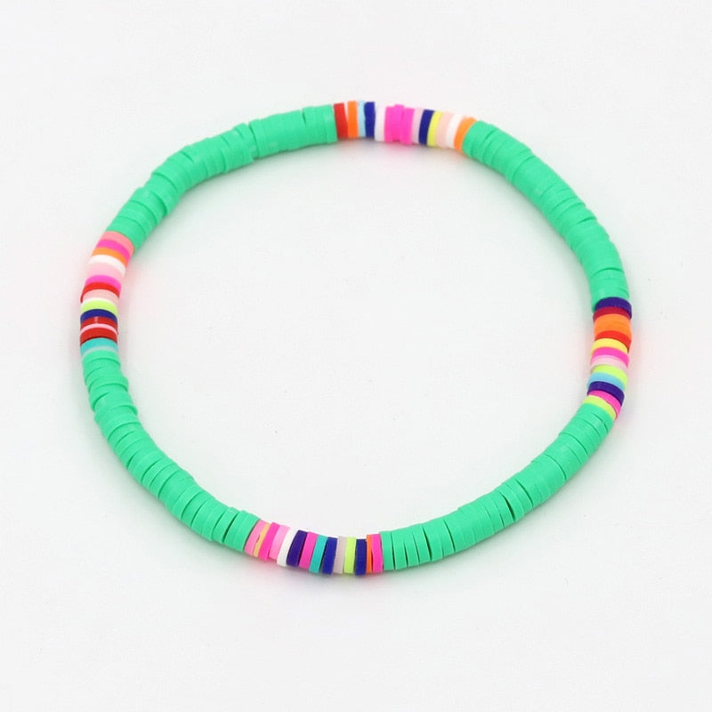 Women Bracelets  Combination Color Polymer Clay Wrist Jewelry Boho Bracelet Gift for  Friend Couple Bracelet