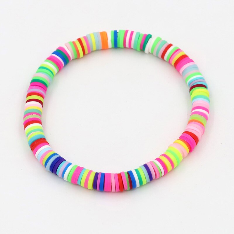 Women Bracelets  Combination Color Polymer Clay Wrist Jewelry Boho Bracelet Gift for  Friend Couple Bracelet